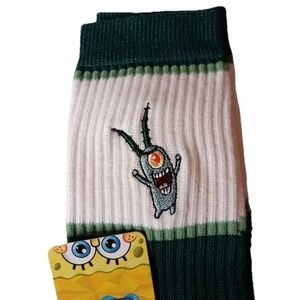 SpongeBob SquarePants PLANKTON Socks Bioworld Unisex Crew Socks NEW